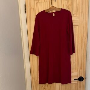 J. Jill Long Sleeve Red Dress with pockets! No flaws.